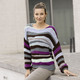 Langarm - Pullover in Garnmix, in Größe L(44/46) bis XS(32/34), in Farbe GRAU-LILA-MULTICOLOR – Farbe GRAU-LILA-MULTICOLOR – Ansicht 1