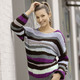 Langarm - Pullover in Garnmix, in Größe L(44/46) bis XS(32/34), in Farbe GRAU-LILA-MULTICOLOR – Farbe GRAU-LILA-MULTICOLOR – Ansicht 2