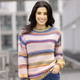 Langarm - Pullover in Grobstrick – Farbe ROSÉ-MULTICOLOR – Ansicht 1 Langarm - Pullover in Grobstrick, in Größe L(44/46) bis XL(48/50), in Farbe ROSÉ-MULTICOLOR – Farbe ROSÉ-MULTICOLOR – Ansicht 1