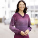 Pullover - Pullover mit Farbverlauf – Farbe BEERE-LILA-MULTICOLOR – Ansicht 1 Pullover - Pullover mit Farbverlauf, in Größe L(44/46) bis XXL(52/54), in Farbe BEERE-LILA-MULTICOLOR – Farbe BEERE-LILA-MULTICOLOR – Ansicht 1