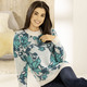 Langarm - Pullover in Jacquard-Dessin – Farbe CREME-PETROL-AQUA – Ansicht 3 Langarm - Pullover in Jacquard-Dessin, in Größe 036 bis 050, in Farbe CREME-PETROL-AQUA – Farbe CREME-PETROL-AQUA – Ansicht 3