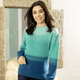 - Pullover in Farbverlauf, in Größe L(44/46) bis XXL(52/54), in Farbe PETROL-AQUA – Farbe PETROL-AQUA – Ansicht 1
