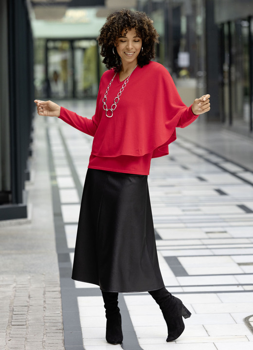 Uni - Rock in leichter Tellerform, in Größe 017 bis 052, in Farbe SCHWARZ Ansicht 5