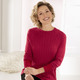 Langarm - Pullover mit Zopfmuster – Farbe ROT – Ansicht 2 Langarm - Pullover mit Zopfmuster, in Größe 036 bis 050, in Farbe ROT – Farbe ROT – Ansicht 2