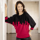 Pullover & Strickmode - Pullover in weichem Feinstrick – Farbe SCHWARZ-ROT Pullover & Strickmode - Pullover in weichem Feinstrick, in Größe L(44/46) bis XS(32/34), in Farbe SCHWARZ-ROT