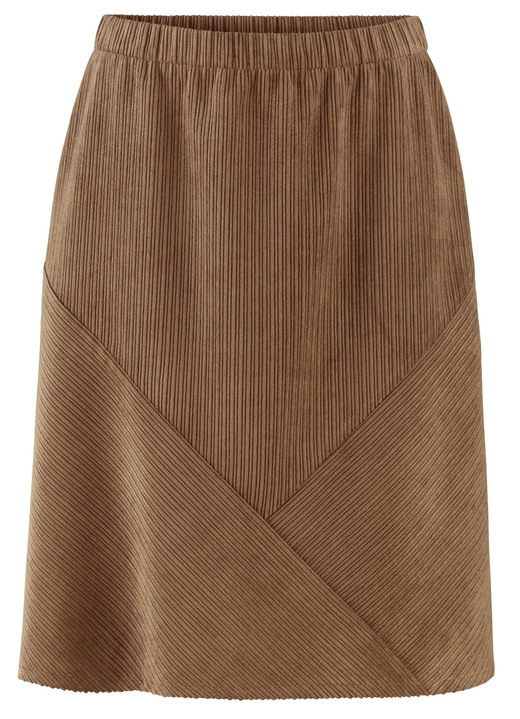 Uni - Leicht ausgestellter Rock, in Größe 034 bis 052, in Farbe COGNAC Ansicht 2