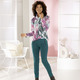 Langarm - Shirt in weichem Feinjersey – Farbe FUCHSIA-MINT-MULTICOLOR – Ansicht 4 Langarm - Shirt in weichem Feinjersey, in Größe 036 bis 050, in Farbe FUCHSIA-MINT-MULTICOLOR – Farbe FUCHSIA-MINT-MULTICOLOR – Ansicht 4