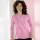 Pullover - Pullover mit Strukturmix – Farbe ROSA Pullover - Pullover mit Strukturmix, in Größe 038 bis 054, in Farbe BLEU