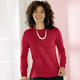 Pullover - Pullover mit Strukturmix – Farbe ROT Pullover - Pullover mit Strukturmix, in Größe 038 bis 054, in Farbe BLEU