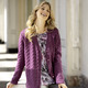 Strickjacken - Strickjacke mit dekorativer Struktur, in Größe 038 bis 054, in Farbe MAUVE – Farbe MAUVE – Ansicht 2