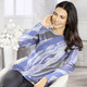 Langarm - Pullover mit Kaschmir  – Farbe BLEU-BLAU-GRAU – Ansicht 3 Langarm - Pullover mit Kaschmir , in Größe 036 bis 052, in Farbe BLEU-BLAU-GRAU – Farbe BLEU-BLAU-GRAU – Ansicht 3