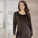 Langarm - Shirt mit raffiniertem Halsausschnitt – Farbe SCHWARZ-MESSING – Ansicht 2 Langarm - Shirt mit raffiniertem Halsausschnitt, in Größe 038 bis 054, in Farbe SCHWARZ-MESSING – Farbe SCHWARZ-MESSING – Ansicht 2