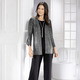 Shirtjacken - Shirtjacke in verschlussloser Form – Farbe SCHWARZ-SILBER MELIERT – Ansicht 2 Shirtjacken - Shirtjacke in verschlussloser Form, in Größe 038 bis 056, in Farbe SCHWARZ-SILBER MELIERT – Farbe SCHWARZ-SILBER MELIERT – Ansicht 2