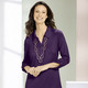 Tuniken - Shirt-Tunika mit krempelbaren Ärmeln – Farbe AUBERGINE – Ansicht 1 Tuniken - Shirt-Tunika mit krempelbaren Ärmeln, in Größe 036 bis 054, in Farbe SAND – Farbe AUBERGINE – Ansicht 1