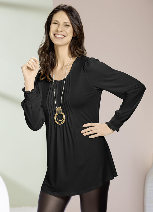 Tuniken - Shirt-Tunika mit tollen Ärmelabschlüssen, in Größe 036 bis 054, in Farbe ECRU Ansicht 2