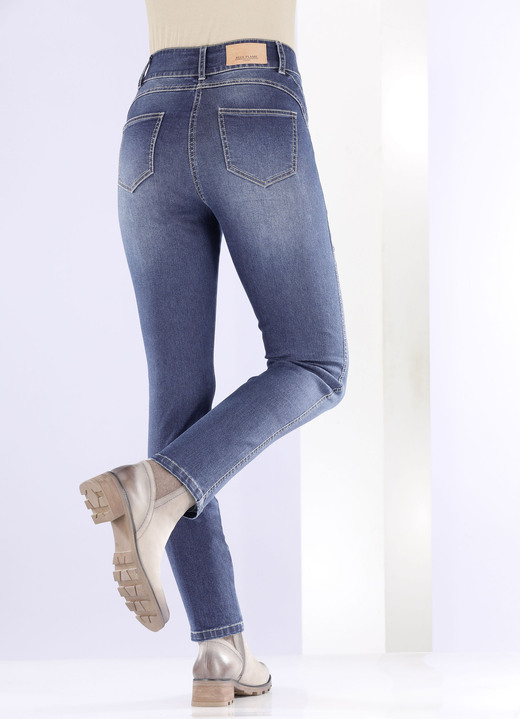 Hosen mit Knopf- und Reißverschluss - Shaping-Jeans in 4-Pocket-Form Ansicht 4 Hosen mit Knopf- und Reißverschluss - Shaping-Jeans in 4-Pocket-Form, in Größe 017 bis 050, in Farbe JEANSBLAU Ansicht 4