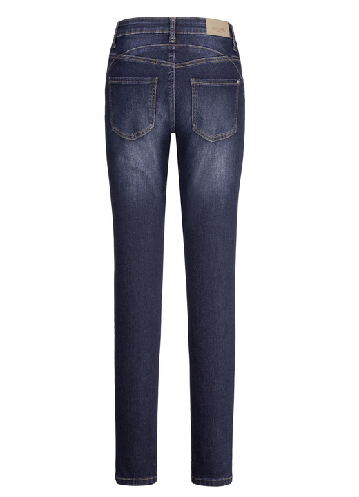 Hosen mit Knopf- und Reißverschluss - Jeans mit Push-up-Effekt, in Größe 017 bis 050, in Farbe DUNKELBLAU Ansicht 2
