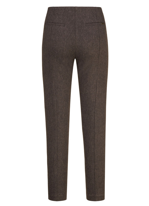 Damen - Hose mit Reißverschluss-Taschen, in Größe 018 bis 052, in Farbe COGNAC MELIERT Ansicht 2