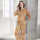 3/4-Arm - Shirt mit rundem Halsausschnitt, in Größe 036 bis 052, in Farbe BEIGE – Farbe CAMEL – Ansicht 2