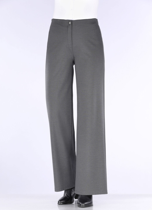 Hosen in Schlupfform - Schicke Hose in bequemer Weite , in Größe 018 bis 052, in Farbe ANTHRAZIT MELIERT Ansicht 3