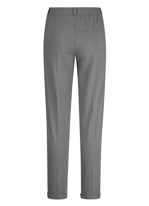 Hosen mit Knopf- und Reißverschluss - Hose mit rückwärtigem Dehnbundeinsatz Ansicht 5 Hosen mit Knopf- und Reißverschluss - Hose mit rückwärtigem Dehnbundeinsatz, in Größe 018 bis 052, in Farbe JEANSBLAU MELIERT Ansicht 5