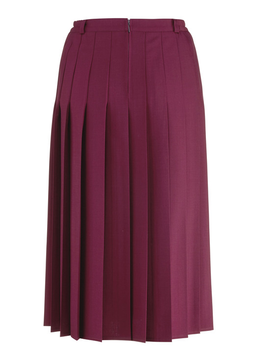 Uni - Rock mit figurgünstigen Rundumfalten, in Größe 019 bis 054, in Farbe MARINE Ansicht 6