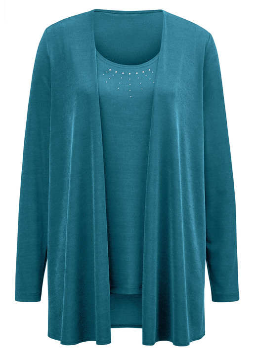 Langarm - Hinreißendes Twin-Set, in Größe 038 bis 056, in Farbe VIOLETT Ansicht 16