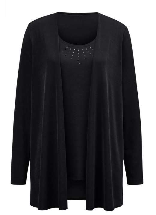 Langarm - Hinreißendes Twin-Set, in Größe 038 bis 056, in Farbe VIOLETT Ansicht 6