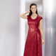 Abendkleider - Kleid mit raffinierter Knotenoptik – Farbe ROT Abendkleider - Kleid mit raffinierter Knotenoptik, in Größe 036 bis 054, in Farbe LILA-ROYALBLAU