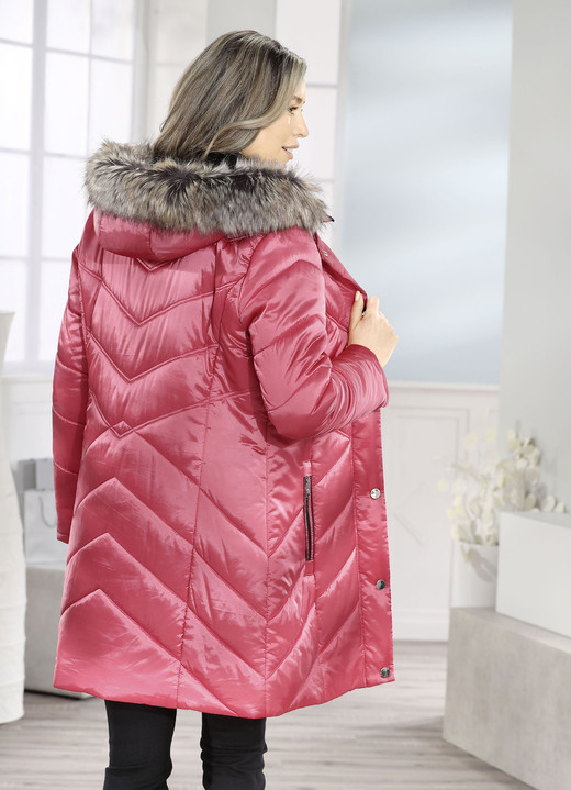 Winterjacken - Longjacke mit umschlagbaren Ärmeln in Kontrast Ansicht 5 Winterjacken - Longjacke mit umschlagbaren Ärmeln in Kontrast, in Größe 018 bis 052, in Farbe KORALLE Ansicht 5