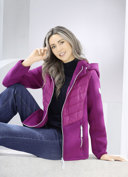 Winterjacken - Jacke im Materialmix Ansicht 3 Winterjacken - Jacke im Materialmix, in Größe 034 bis 050, in Farbe ZYKLAM Ansicht 3