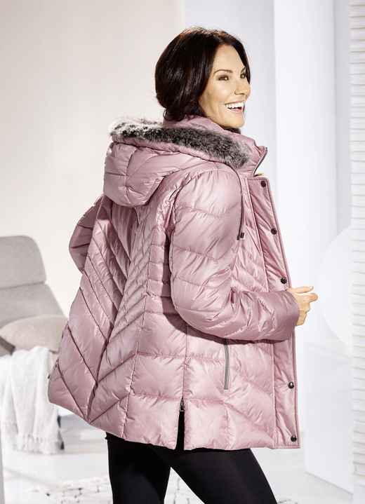 Winterjacken - Jacke mit Reißverschluss an den Seitenschlitzen Ansicht 3 Winterjacken - Jacke mit Reißverschluss an den Seitenschlitzen, in Größe 036 bis 052, in Farbe ROSENQUARZ Ansicht 3