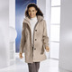 Jacken & Mäntel - Jacke mit abnehmbarem Kubstpelz-Besatz – Farbe KORK – Ansicht 2 Jacken & Mäntel - Jacke mit abnehmbarem Kubstpelz-Besatz, in Größe 019 bis 054, in Farbe KORK – Farbe KORK – Ansicht 2