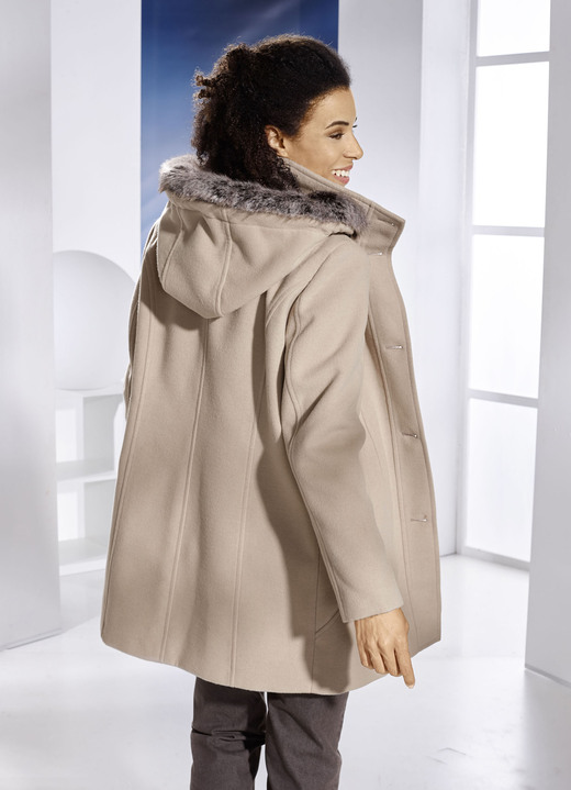 Jacken & Mäntel - Jacke mit abnehmbarem Kubstpelz-Besatz Ansicht 3 Jacken & Mäntel - Jacke mit abnehmbarem Kubstpelz-Besatz, in Größe 019 bis 054, in Farbe KORK Ansicht 3