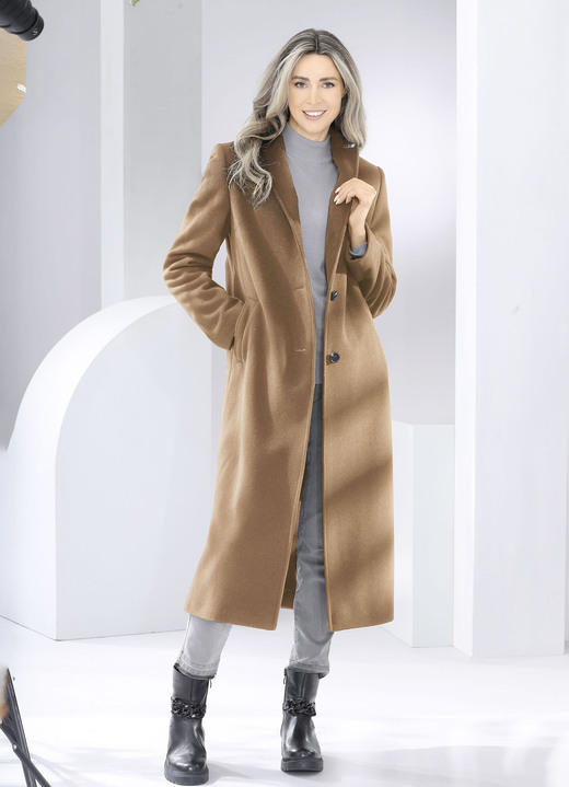Jacken & Mäntel - Mantel mit Knopfleiste, in Größe 036 bis 054, in Farbe CAMEL Ansicht 1