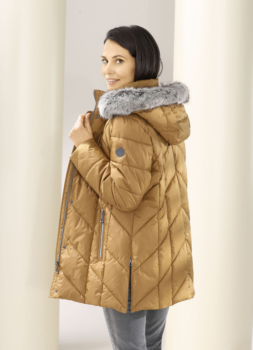 Jacken & Mäntel - Jacke mit abnehmbarem Kunstpelz-Besatz, in Größe 036 bis 054, in Farbe KARAMELL Ansicht 5