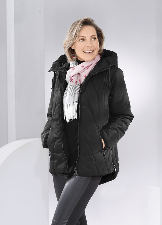 Winterjacken - Jacke mit verlängertem Rückteil Ansicht 5 Winterjacken - Jacke mit verlängertem Rückteil, in Größe 036 bis 052, in Farbe FEUERROT Ansicht 5