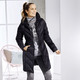 Wintermäntel - Kurzmantel mit fester Kapuze – Farbe SCHWARZ – Ansicht 6 Wintermäntel - Kurzmantel mit fester Kapuze, in Größe 034 bis 052, in Farbe SCHWARZ – Farbe SCHWARZ – Ansicht 6