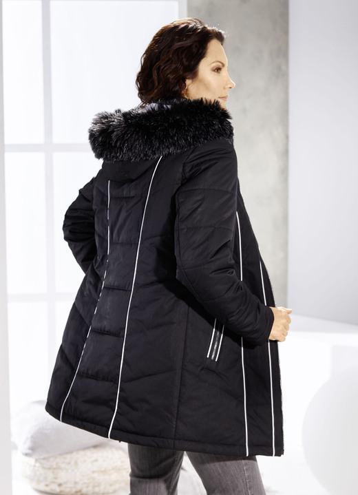 Jacken & Mäntel - Jacke mit Kontrastpaspelierungen, in Größe 019 bis 054, in Farbe SCHWARZ Ansicht 2