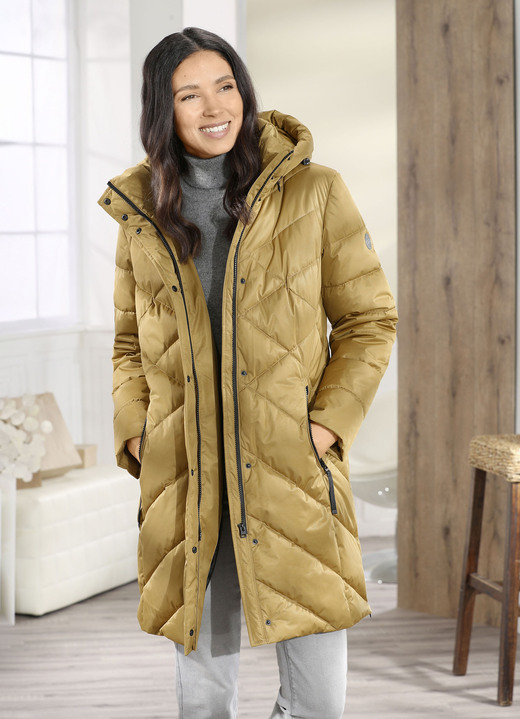 Jacken & Mäntel - Funktions-Kurzmantel mit abnehmbarer Kapuze, in Größe 036 bis 054, in Farbe MESSING Ansicht 4