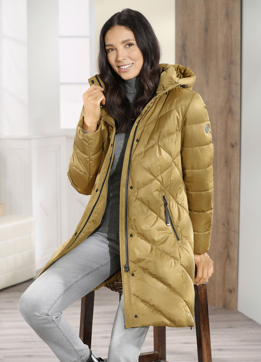 Jacken & Mäntel - Funktions-Kurzmantel mit abnehmbarer Kapuze, in Größe 036 bis 054, in Farbe MESSING Ansicht 2