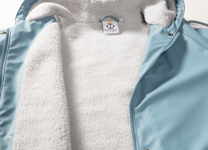 Kurz - Funktionsjacke mit Teddyfutter, in Größe 036 bis 052, in Farbe PAZIFIK Ansicht 3