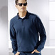 Sweatshirts - Poloshirt von „Milano Italy“ – Farbe DUNKELBLAU – Ansicht 2 Sweatshirts - Poloshirt von „Milano Italy“, in Größe 3XL (64/66) bis XXL (60/62), in Farbe DUNKELBLAU – Farbe DUNKELBLAU – Ansicht 2