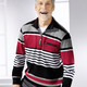 Sweatshirts - Troyer aus reiner Baumwolle – Farbe SCHWARZ-WEIß-ROT-GRAU – Ansicht 1 Sweatshirts - Troyer aus reiner Baumwolle, in Größe 046 bis 062, in Farbe SCHWARZ-WEIß-ROT-GRAU – Farbe SCHWARZ-WEIß-ROT-GRAU – Ansicht 1