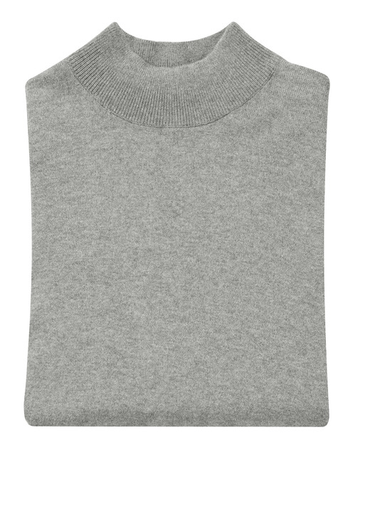 Uni - Pullover mit Stehkragen in 4 Farben Ansicht 4 Uni - Pullover mit Stehkragen in 4 Farben, in Größe L(52/54) bis XXL(60/62), in Farbe PETROL Ansicht 4