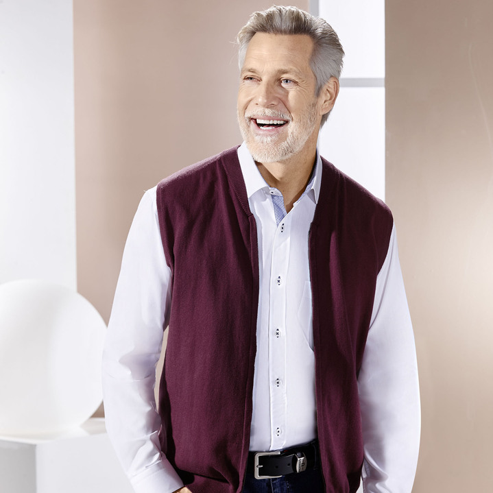 Strickwesten - Weste mit durchgehendem Reißverschluss in 4 Farben, in Größe L(52/54) bis XXL(60/62), in Farbe PETROL Ansicht 3