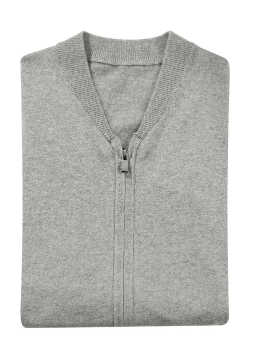 Strickwesten - Weste mit durchgehendem Reißverschluss in 4 Farben Ansicht 7 Strickwesten - Weste mit durchgehendem Reißverschluss in 4 Farben, in Größe L(52/54) bis XXL(60/62), in Farbe PETROL Ansicht 7