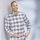Langarm - Kariertes Hemd mit Button-Down-Kragen, in Größe 3XL(47/48) bis XXL(45/46), in Farbe WEISS-SCHWARZ – Farbe WEISS-SCHWARZ – Ansicht 2