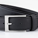 Gürtel - Klassischer Herren-Gürtel aus Leder, 3,5 cm breit – Farbe SCHWARZ – Ansicht 1 Gürtel - Klassischer Herren-Gürtel aus Leder, 3,5 cm breit, in Größe 110 bis 130, in Farbe SCHWARZ – Farbe SCHWARZ – Ansicht 1