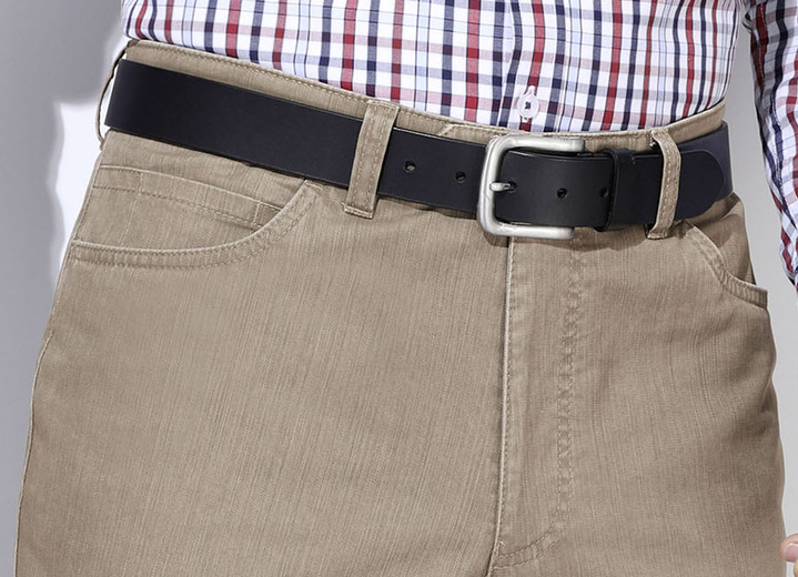 Gürtel - GINO GALANTE, modischer Herren-Gürtel inkl. Box, 3,5 cm breit, in Größe 095 bis 135, in Farbe SCHWARZ Ansicht 2